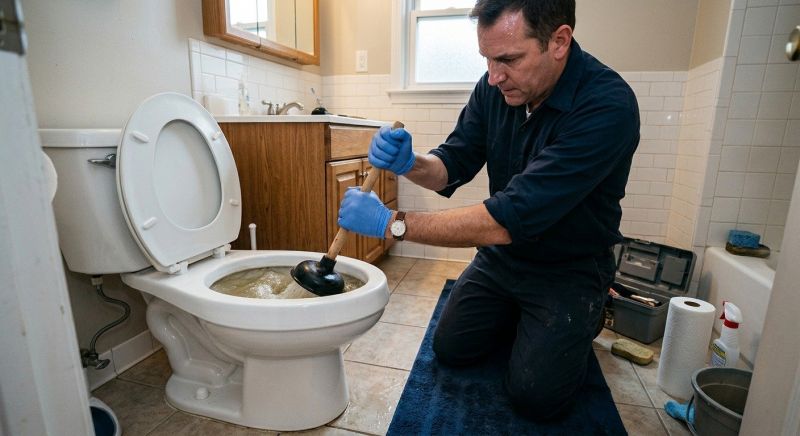 Backed Up Toilet Repair in Denver, CO